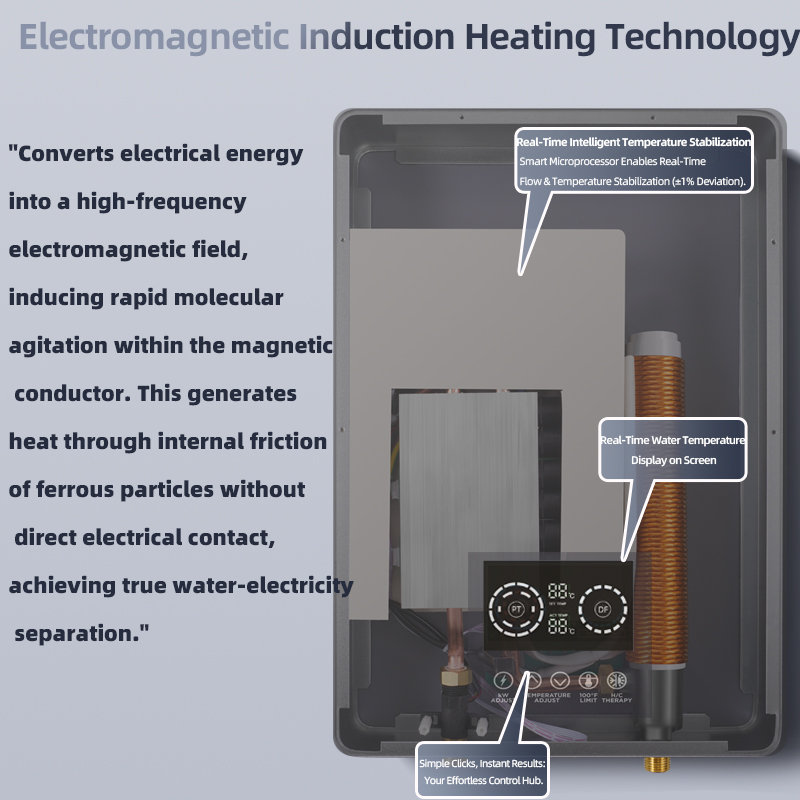 Tankless Electric Induction Shower Water Heater