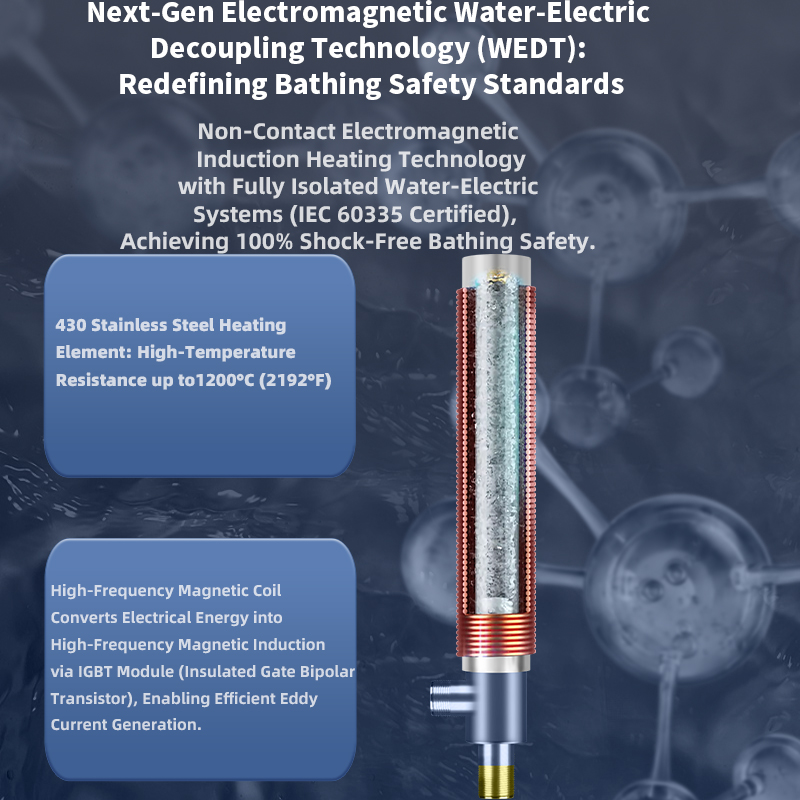 Tankless Electric Induction Shower Water Heater
